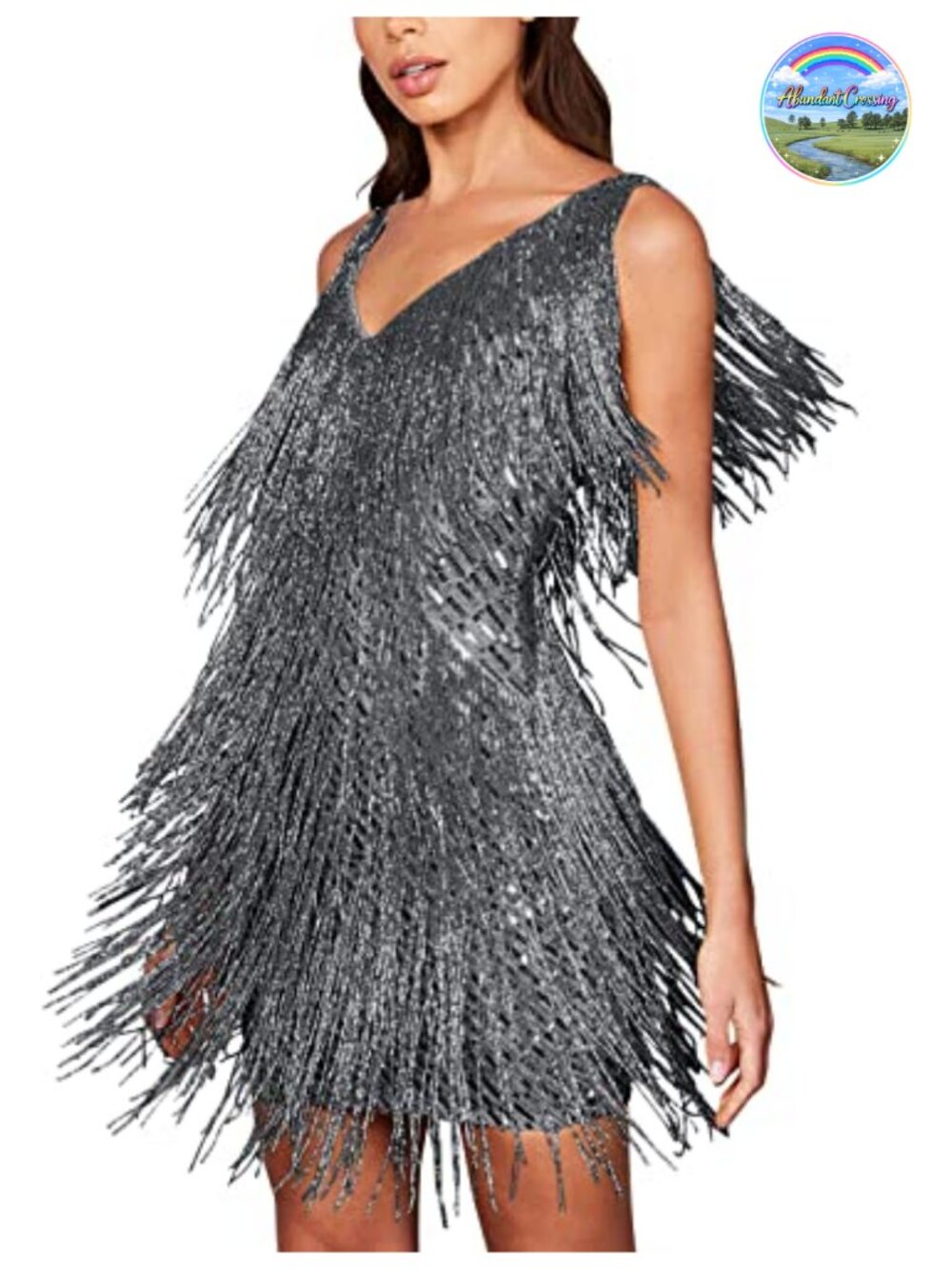 Sequin Cocktail Dresses Flapper 1920s Gatsby Fringe Mini Dress Prom Party